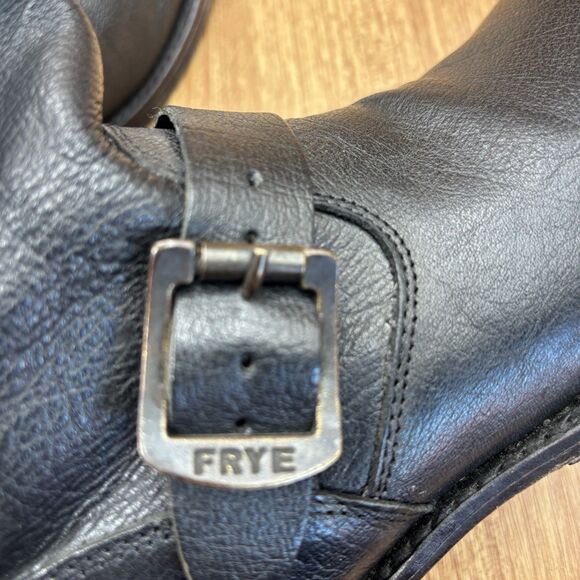Frye Veronica Short Black Leather Short Moto Biker Boots Size 7.5 B - Picture 13 of 15